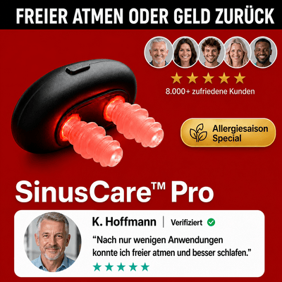 SinusCare™ Pro | Rotlicht - Nasentherapie gegen Rhinitis & Allergien - Zenobuy