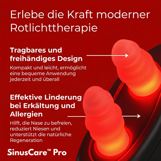 SinusCare™ Pro | Rotlicht - Nasentherapie gegen Rhinitis & Allergien - Zenobuy™ DE