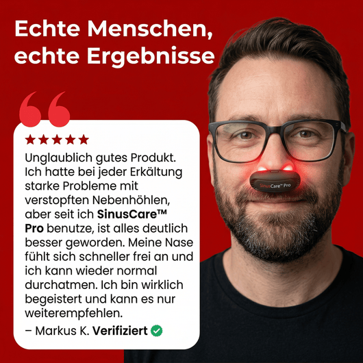 SinusCare™ Pro | Rotlicht - Nasentherapie gegen Rhinitis & Allergien - Zenobuy™ DE