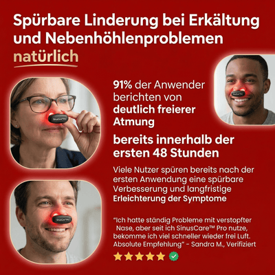 SinusCare™ Pro | Rotlicht - Nasentherapie gegen Rhinitis & Allergien - Zenobuy™ DE